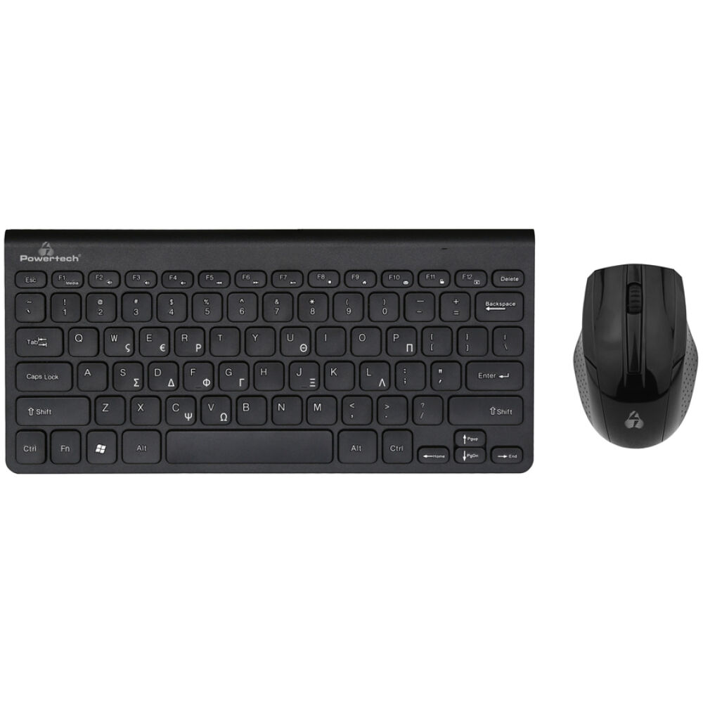 POWERTECH set ποντίκι & πληκτρολόγιο PT-940, ασύρματο, 1200dpi, μαύρο