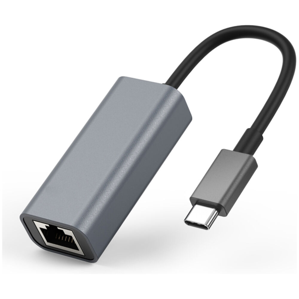 POWERTECH converter USB Type-C σε ethernet RJ45 PTH-044, 1000M, γκρι