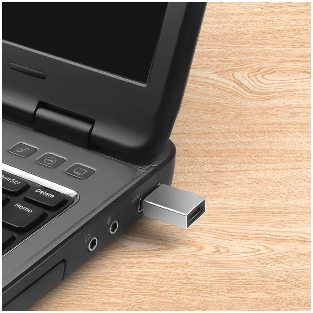 POWERTECH αντάπτορας USB 3.0 αρσενικό σε USB-C θηλυκό PTH-063, ασημί - Image 2