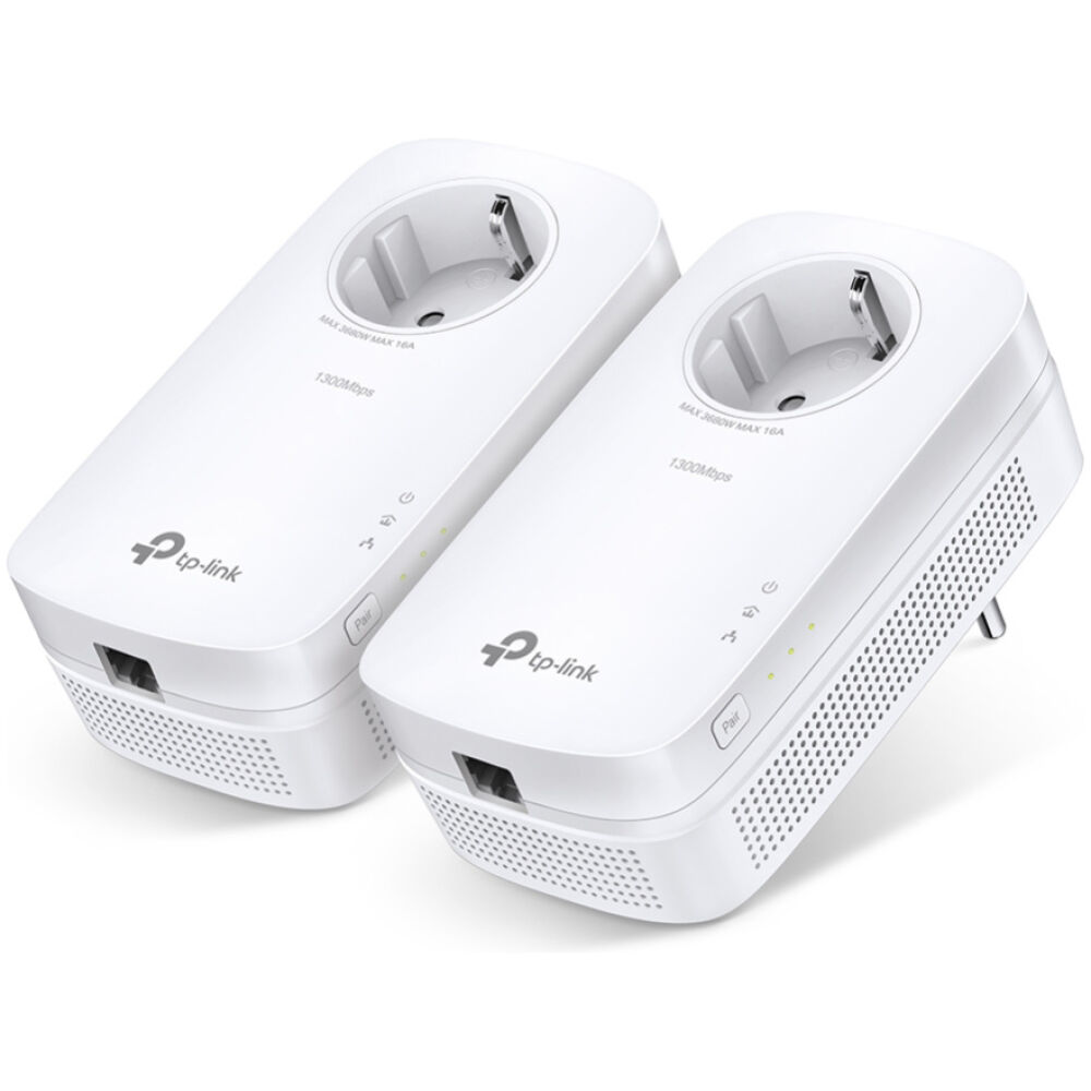 TP-LINK Passthrough Powerline Starter Kit TL-PA8010P KIT, AV1300 Gigabit