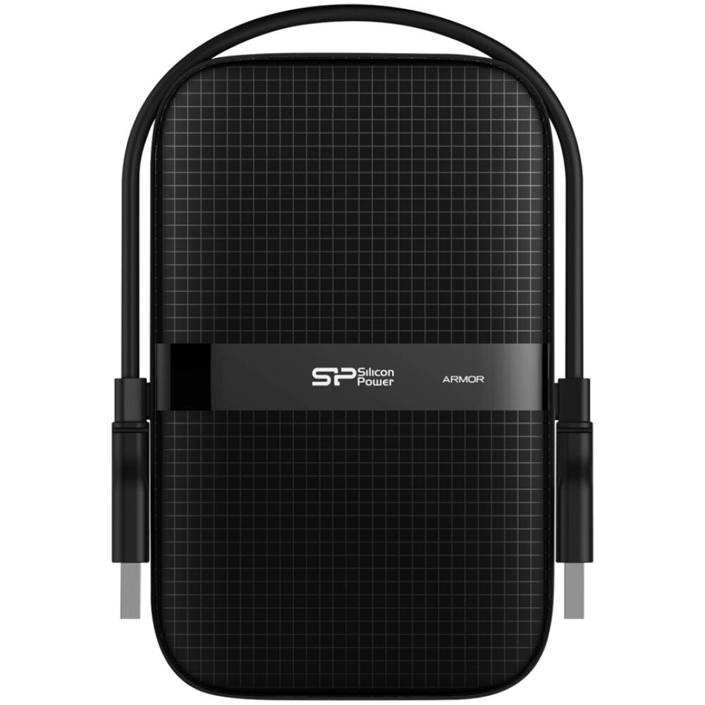 SILICON POWER εξωτερικός HDD Armor A60, 2TB, USB 3.2, μαύρος