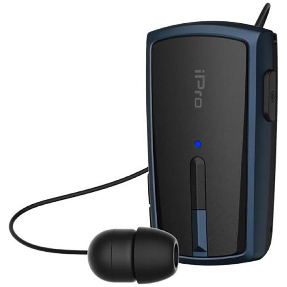 Ακουστικό Bluetooth iPro RH120 Retractable Μαύρο-Μπλε (RH120BBL)