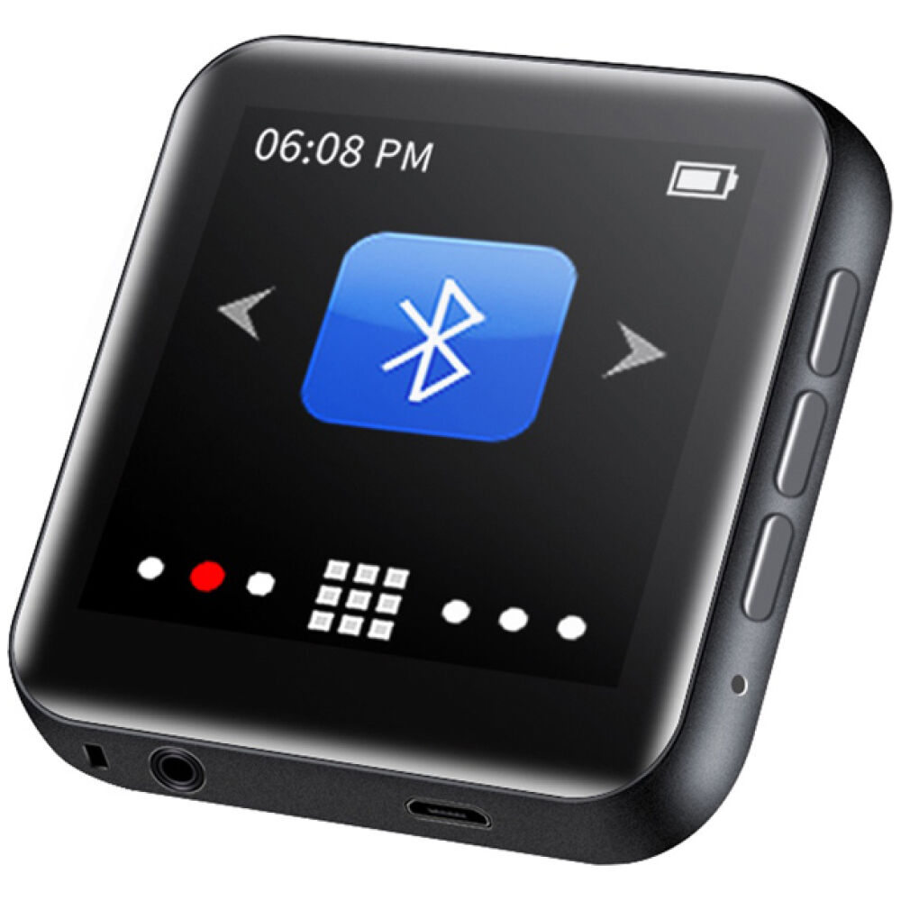 RUIZU MP3 player M4 με ηχείο, 1.8", 16GB, BT, ελληνικό μενού, μαύρο