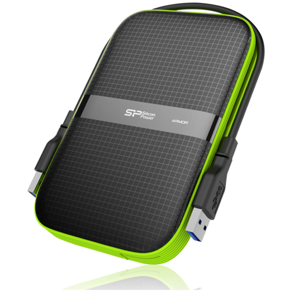 SILICON POWER εξωτερικός HDD Armor A60, 1TB, USB 3.1, πράσινος