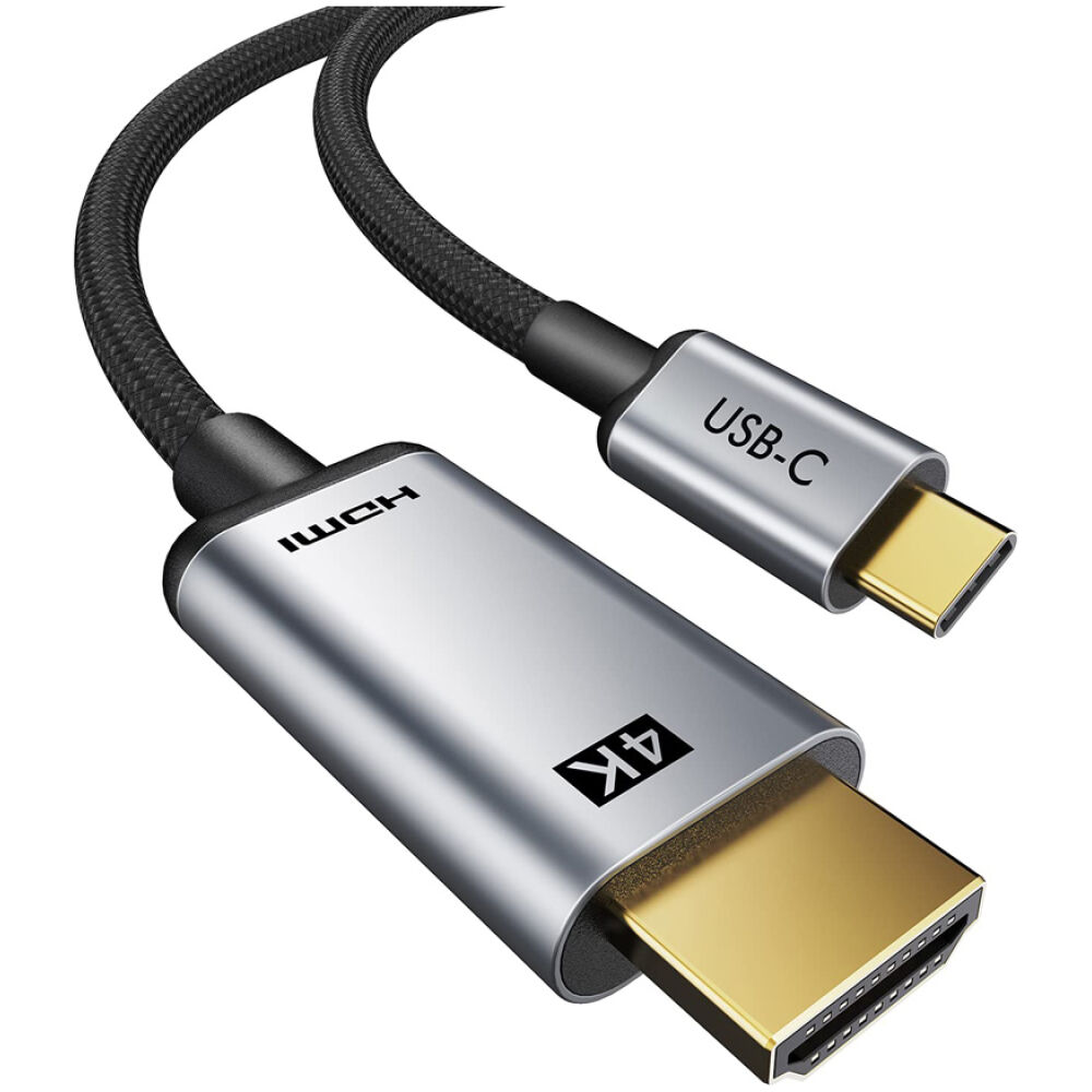 CABLETIME καλώδιο USB-C σε HDMI C160, 4K, gold plated, 5m, μαύρο