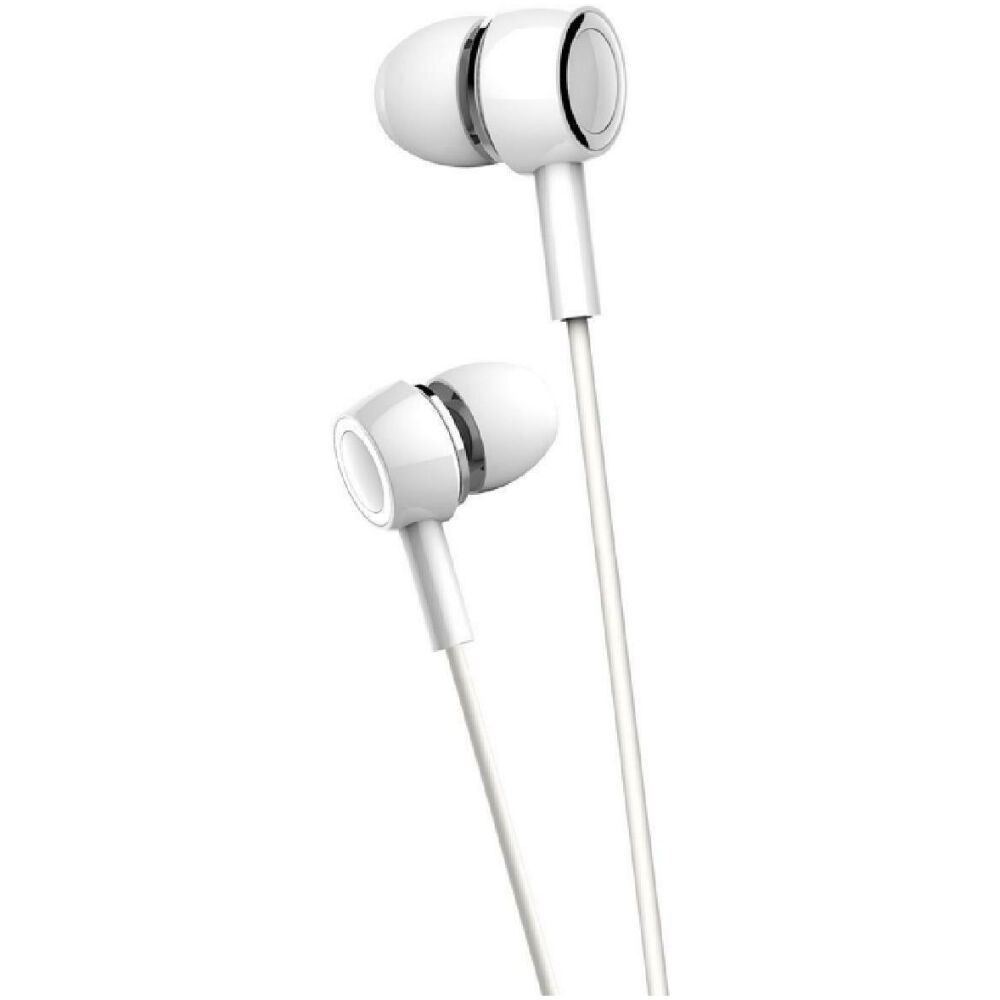 USAMS earphones με μικρόφωνο EP-12, 10mm, 3.5mm, 1.2m, λευκά