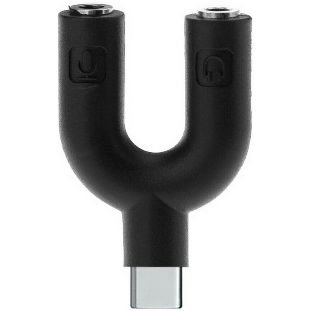 POWERTECH αντάπτορας USB Type-C σε 2x 3.5mm CAB-J052, μαύρος