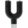 POWERTECH αντάπτορας USB Type-C σε 2x 3.5mm CAB-J052, μαύρος