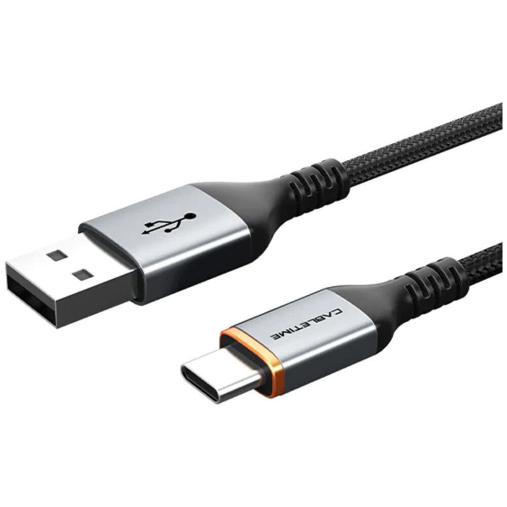 CABLETIME καλώδιο USB σε USB-C CT-AMCM3A, 3A, 1m, μαύρο