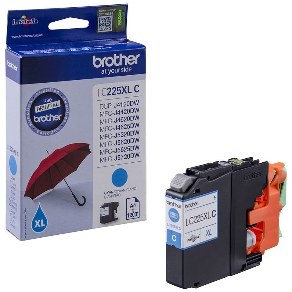 Brother Μελάνι Inkjet LC-225XL Cyan (LC-225XLC) (BRO-LC-225XLC)