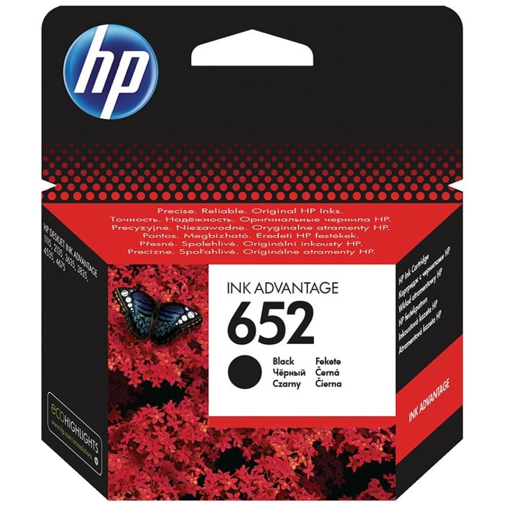 HP Μελάνι Inkjet No.652 Black (F6V25AE) (HPF6V25AE)
