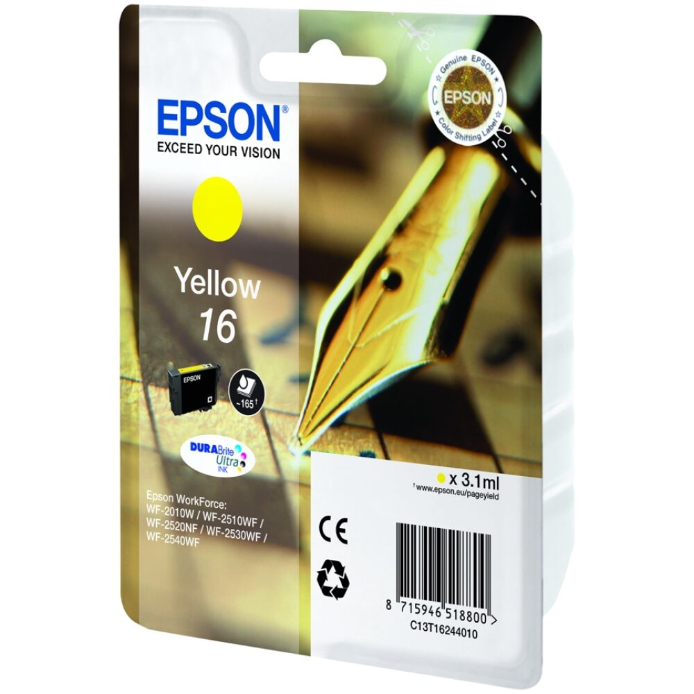 Epson Μελάνι Inkjet No.16 Yellow (C13T16244012) (EPST162440)