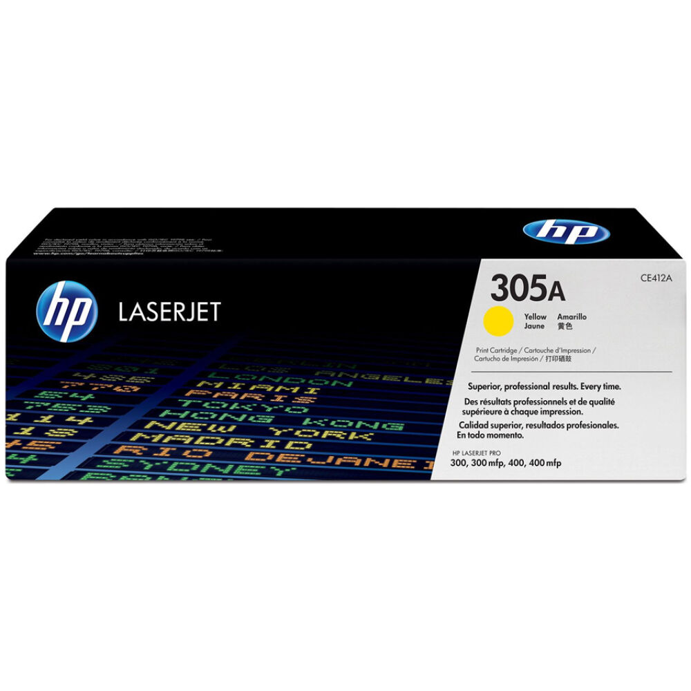 HP LaserJet PRO 300/400 305A Yellow Toner (CE412A) (HPCE412A)