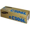 Samsung CLT-C506L High Yield Cyan Toner Cartridge (SU038A) (HPCLTC506L)
