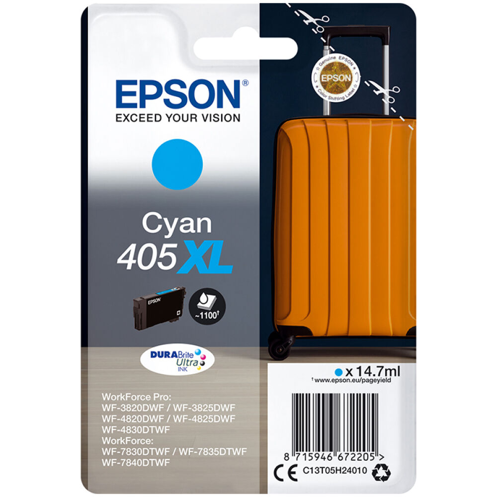 Epson Μελάνι Inkjet 405XL Cyan (C13T05H24010) (EPST05H240)