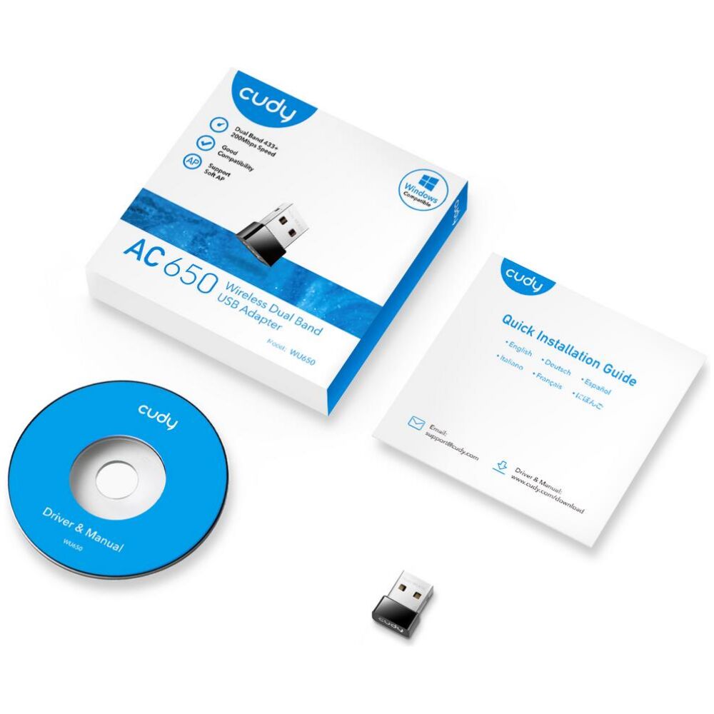 CUDY WU650 AC650 WI-FI MINI USB ADAPTER - Image 3