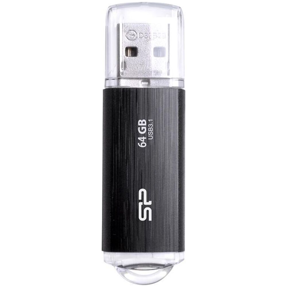 SILICON POWER USB Flash B02, 64GB, USB 3.2 Gen1, μαύρο