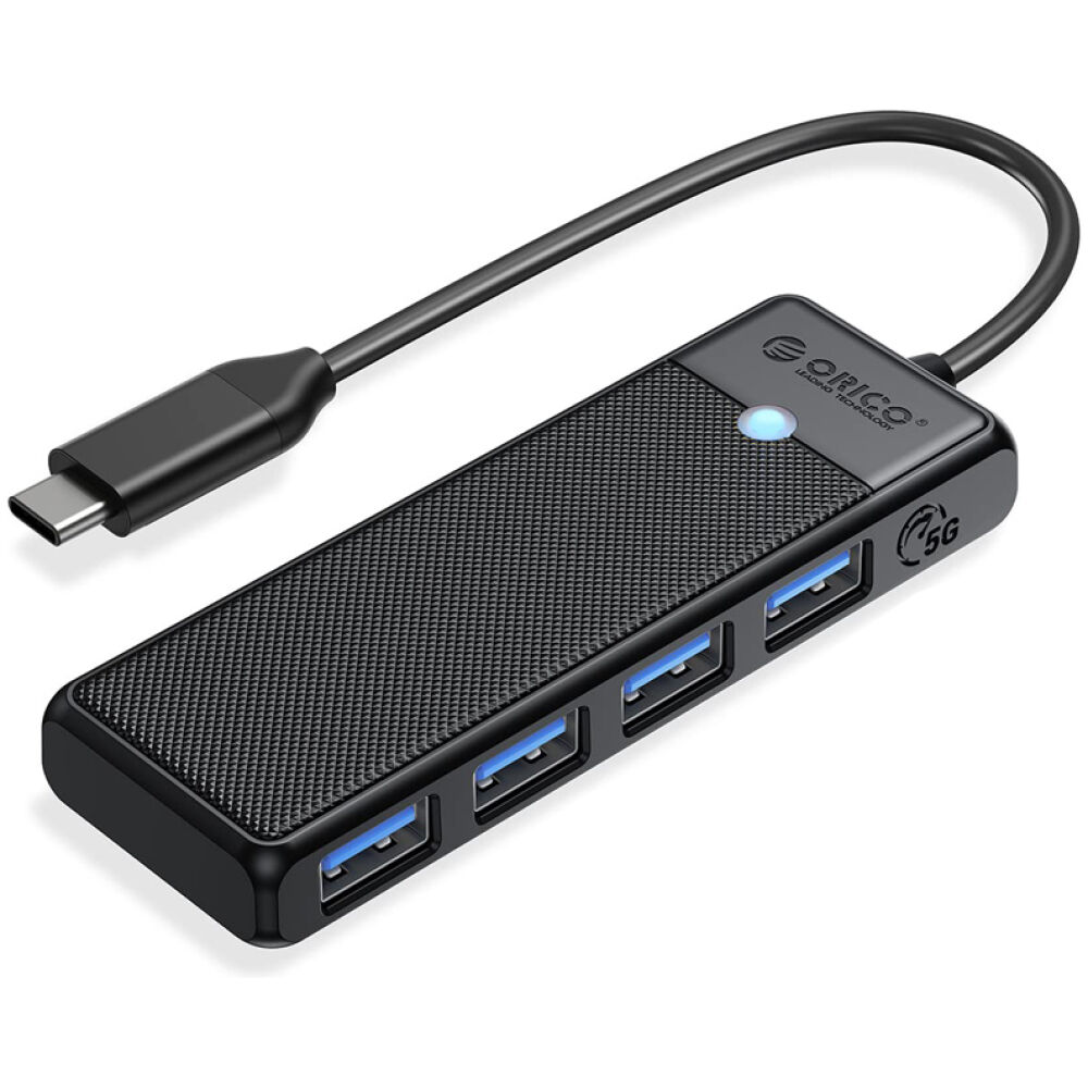 ORICO USB-C hub PAPW4A-C3 με 4x USB θύρες, 5Gbps, μαύρο