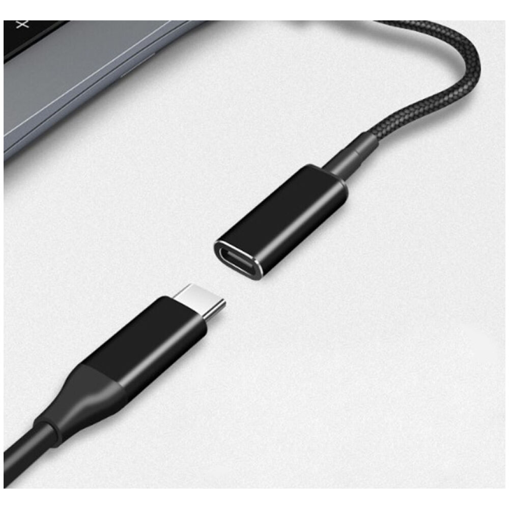POWERTECH καλώδιο τροφοδοσίας CAB-UC075, USB-C σε HP 4.5x3.0mm, μαύρο - Image 2