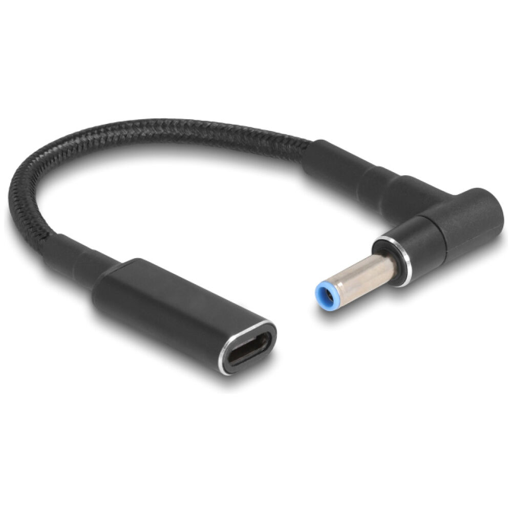 POWERTECH καλώδιο τροφοδοσίας CAB-UC075, USB-C σε HP 4.5x3.0mm, μαύρο