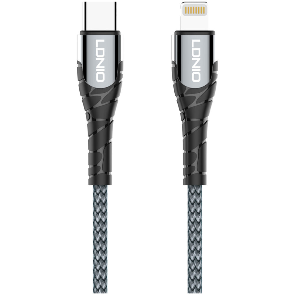LDNIO καλώδιο Lightning σε USB-C LC111, 30W PD, 1m, γκρι