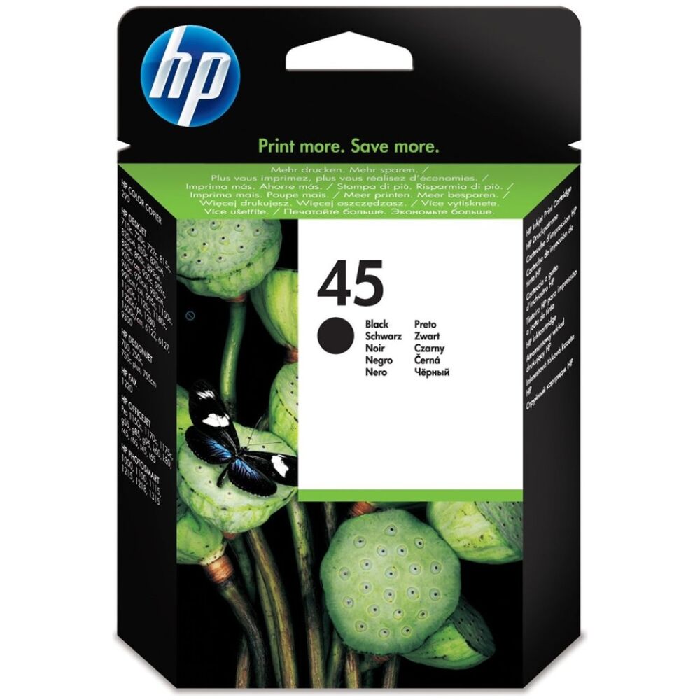 HP Μελάνι Inkjet No.45 Black (51645AE)