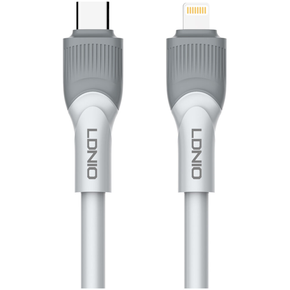LDNIO καλώδιο Lightning σε USB-C LC602I, 30W PD, 2m, γκρι