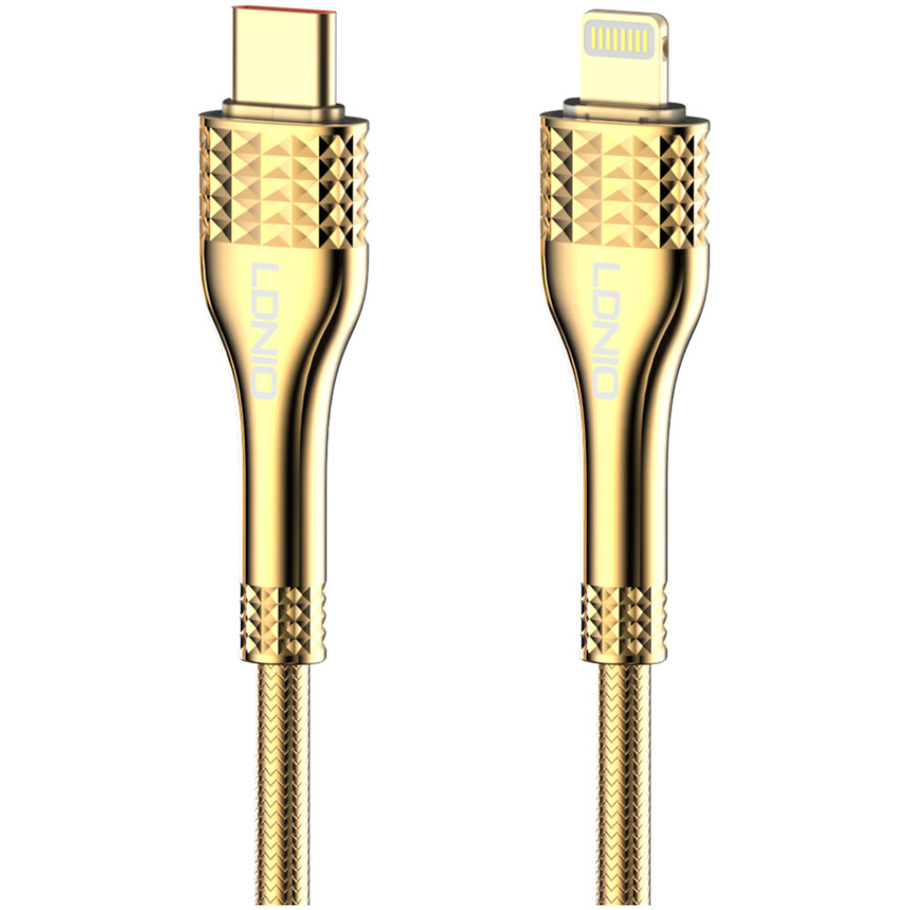 LDNIO καλώδιο Lightning σε USB-C LC651I, 30W, 1m, χρυσό
