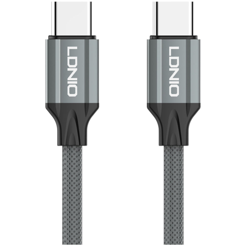 LDNIO καλώδιο USB-C σε USB-C LC442C, 65W PD, 2m, γκρι