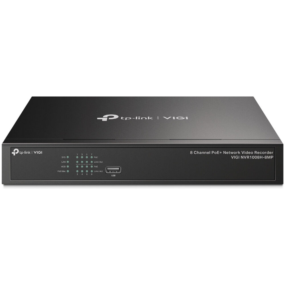 TP-LINK NVR καταγραφικό VIGI NVR1008H-8MP, 8MP, 8 κανάλια PoE, Ver. 1.0