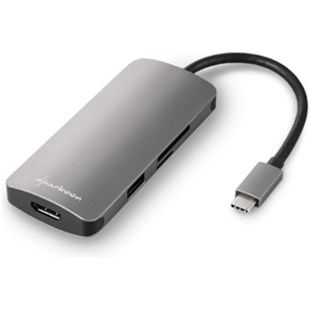Sharkoon USB-C Docking Station με HDMI 4K PD Γκρι (MPADG)