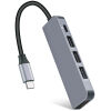 POWERTECH docking station CAB-UC045, 5 θυρών, USB-C σύνδεση, 4K, ασημί