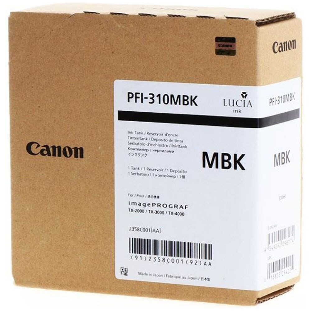 Canon Pigment Μελάνι Inkjet PFI-310 Matte Black (2358C001)