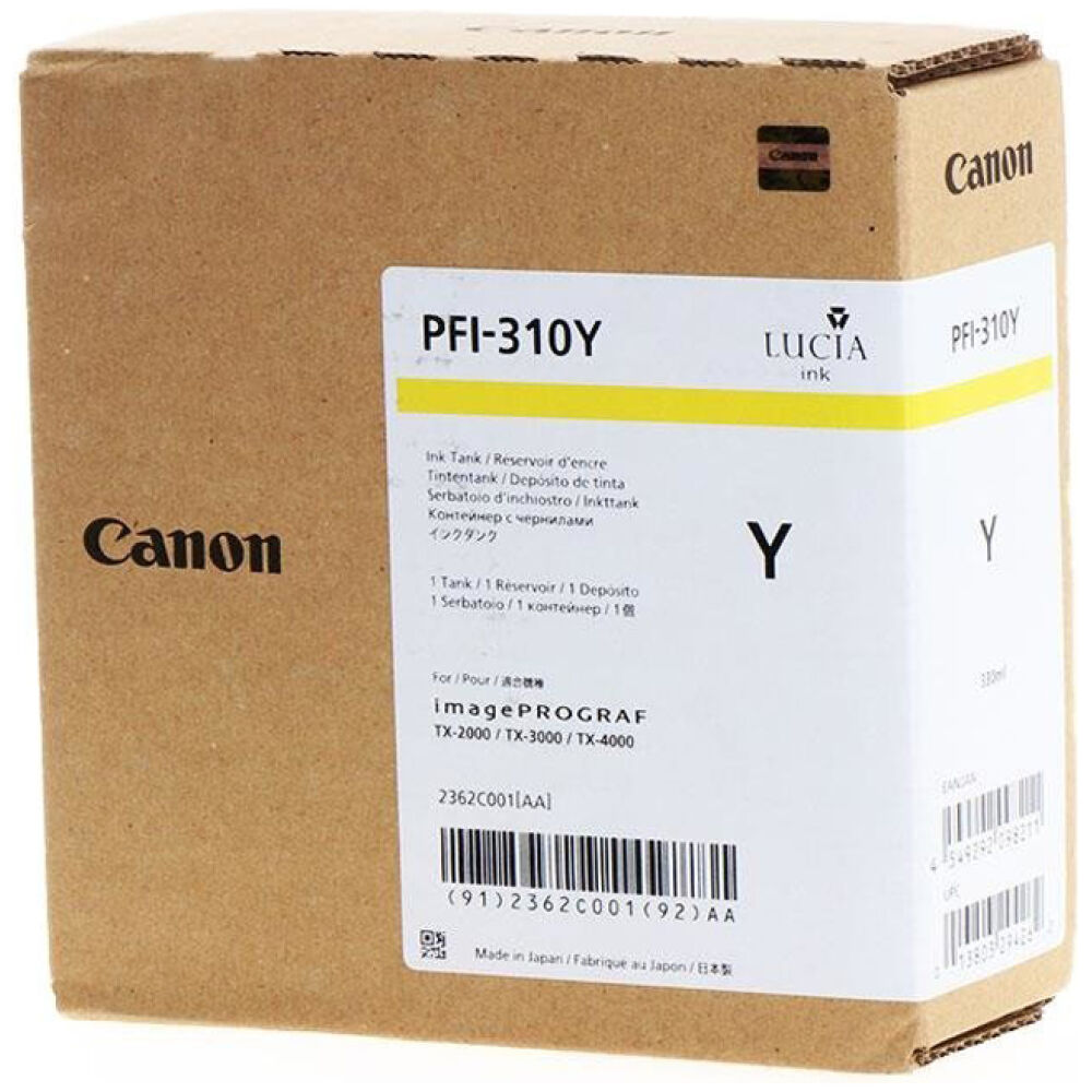 Canon Pigment Μελάνι Inkjet PFI-310 Yellow (2362C001)