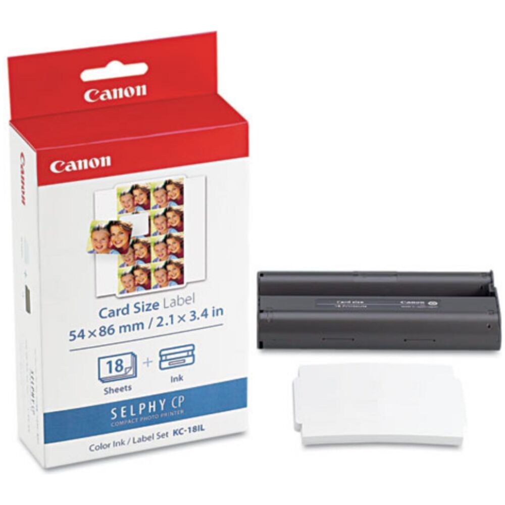 Canon KC-18IL Colour Ink & Paper Set Mini Stickers 18sheets (7740A001AH)