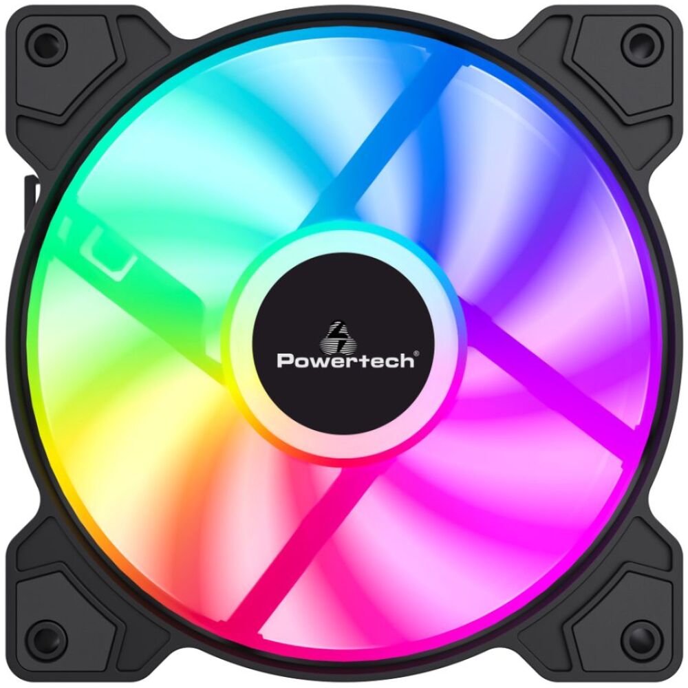 POWERTECH ανεμιστήρας PT-1170 για PC, LED FRGB, 120mm, 1200RPM