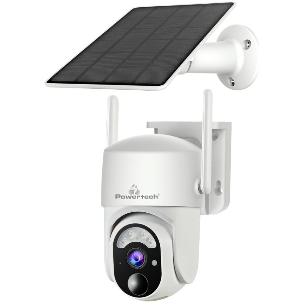 POWERTECH smart ηλιακή κάμερα PT-1177, 4MP, WiFi, SD, PTZ, IP65