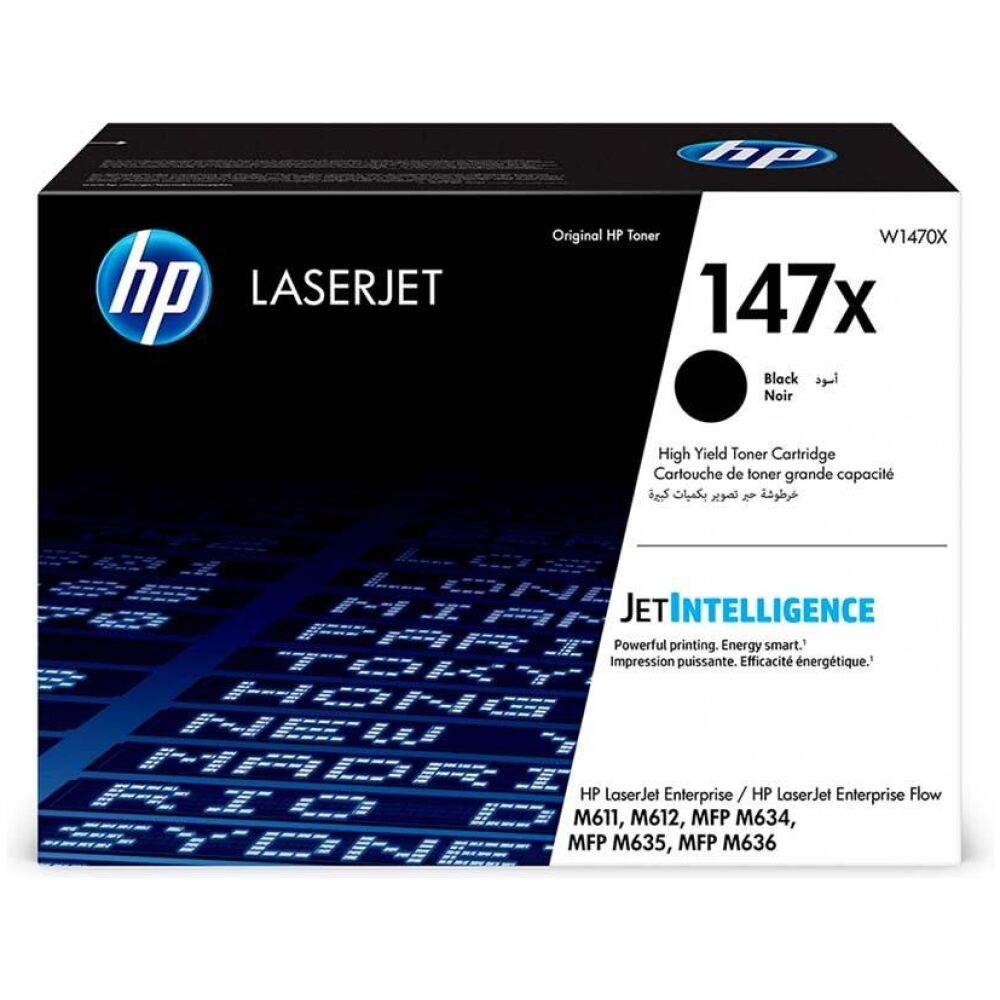 HP 147X Black LaserJet Toner Cartridge (25.2k) (W1470X)