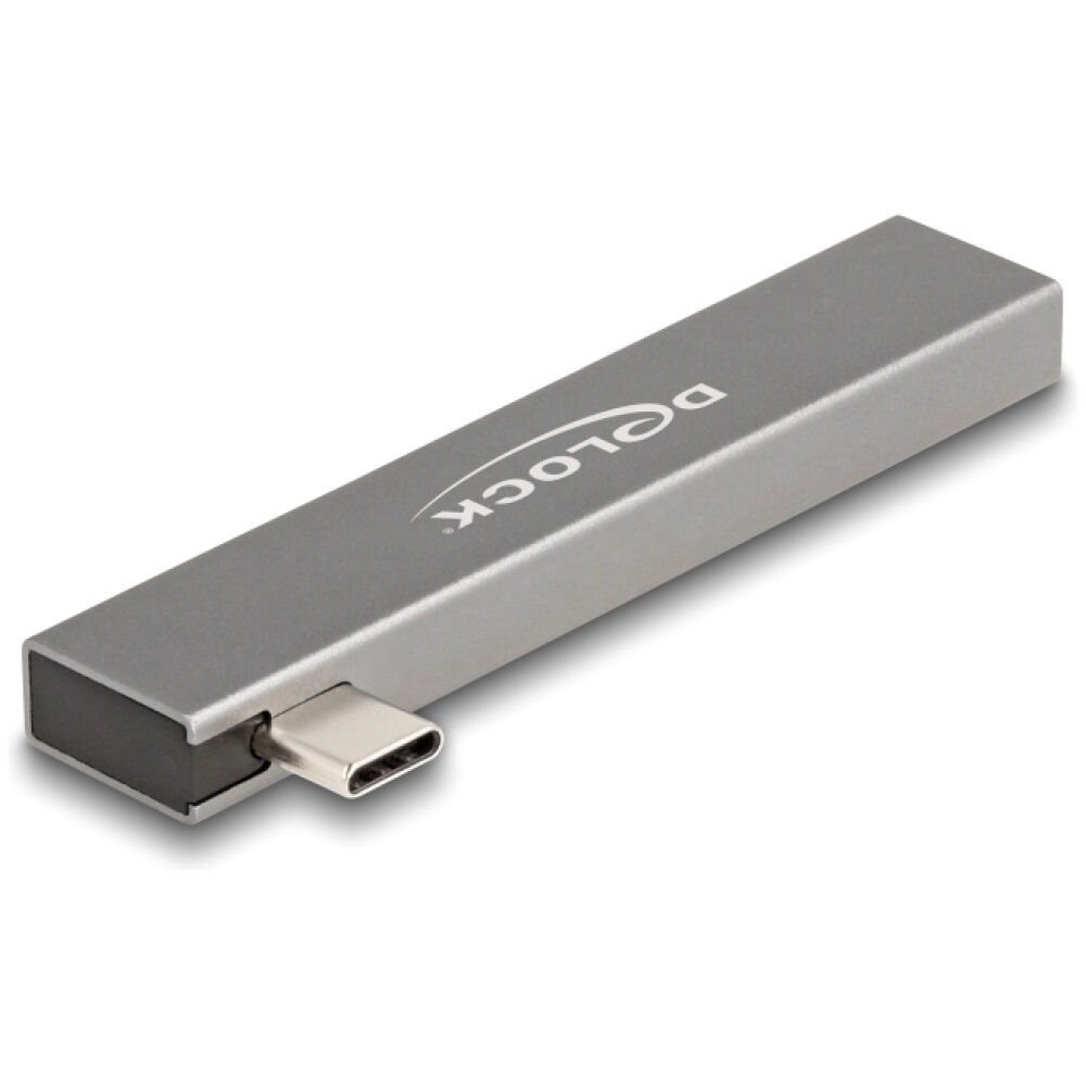 DELOCK USB hub 64274, 3x θυρών, 10Gbps, USB-C σύνδεση, γκρι - Image 3