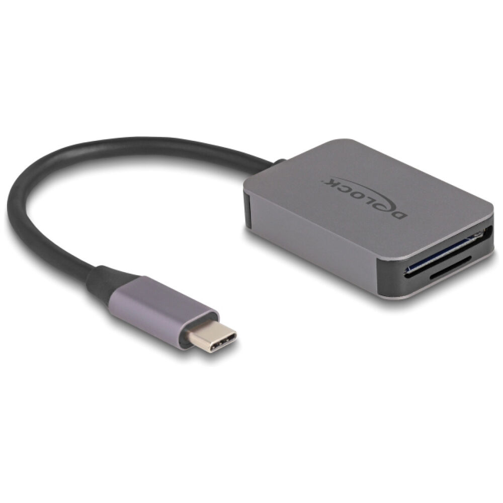 DELOCK card reader 91009 για SD & micro SD, USB-C, 5 Gbps, γκρι
