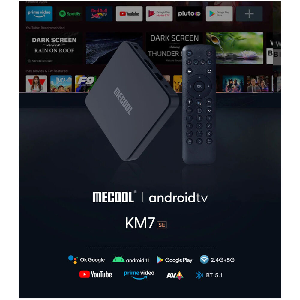 MECOOL TV Box KM7 SE, Google πιστοποίηση, 4K, 2/32GB, WiFi, Android 11 - Image 2