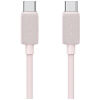 USAMS καλώδιο USB-C σε USB-C US-SJ691, 60W, 480Mbps, 1m, ροζ