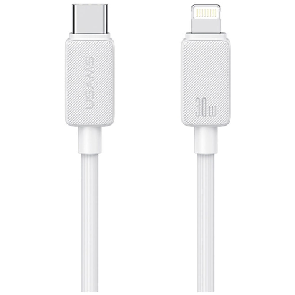 USAMS καλώδιο Lightning σε USB-C US-SJ692, 30W, 480Mbps, 1m, λευκό