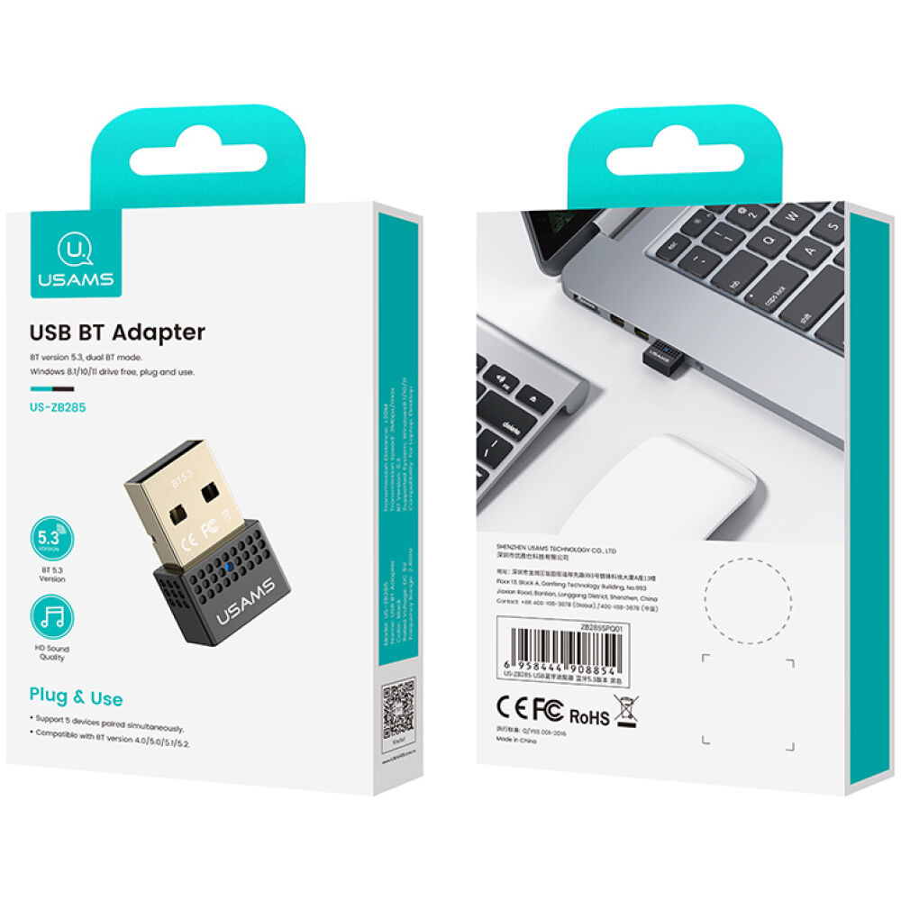 USAMS USB αντάπτορας Bluetooth 5.3 US-ZB285, μαύρος - Image 4