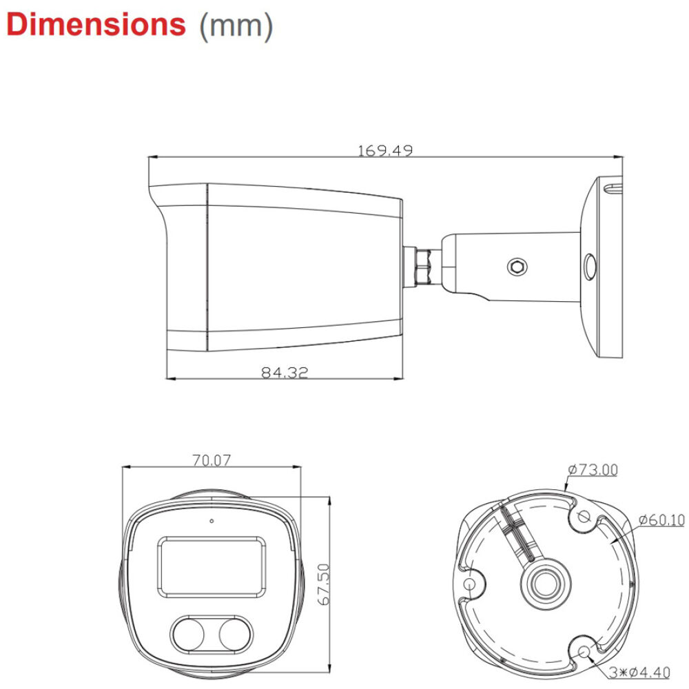 LONGSE IP κάμερα BMSCFG400 με μικρόφωνο, 2.8mm, 4MP, αδιάβροχη IP67, PoE - Image 3