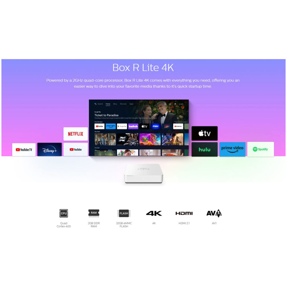 HOMATICS TV Box R Lite 4K, 2/32GB, WiFi, Google πιστοποίηση, Android 12 - Image 2