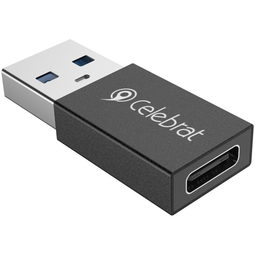 CELEBRAT αντάπτορας USB 3.0 σε USB-C CA-01, 3A, 5Gbps, μαύρος
