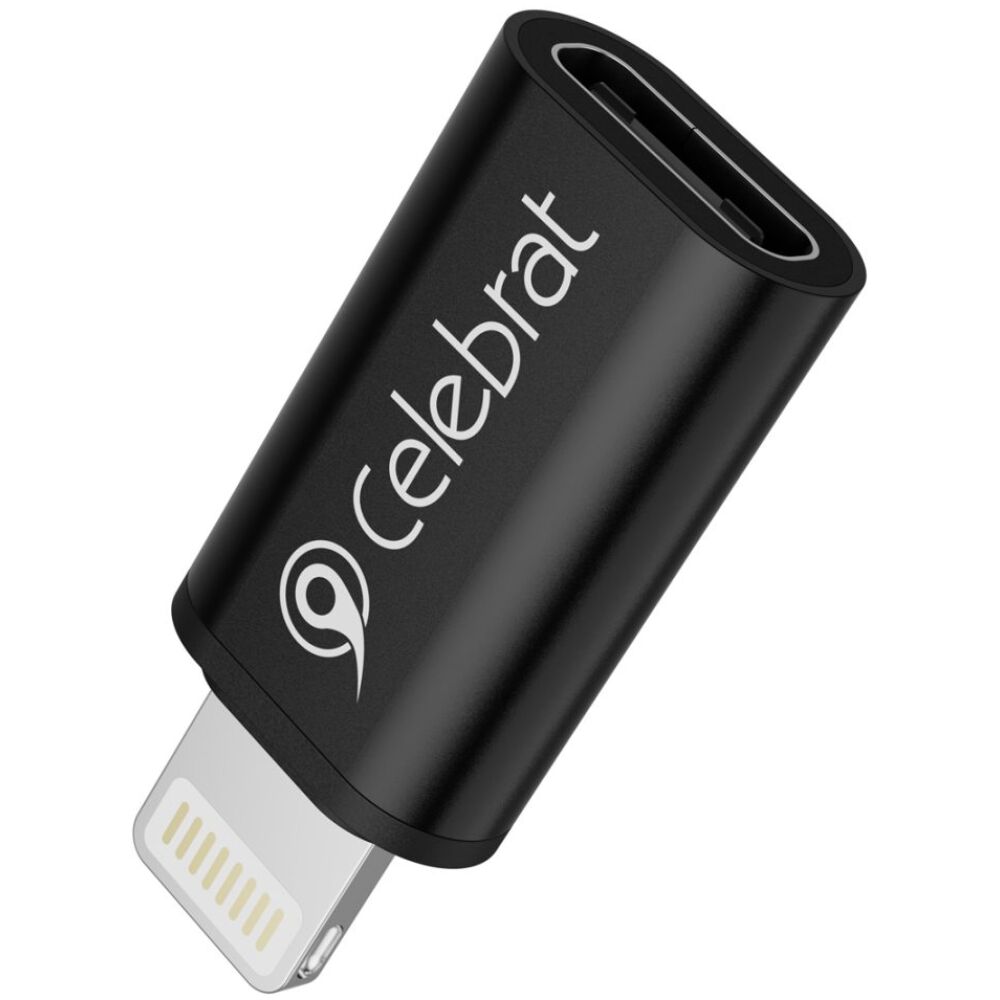 CELEBRAT αντάπτορας Lightning σε USB-C CA-03, 2A, 480Mbps, μαύρος