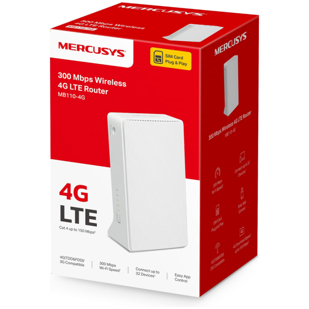 MERCUSYS router MB110-4G, 4G LTE, WiFi 300 Mbps, Ver. 2.0 - Image 7