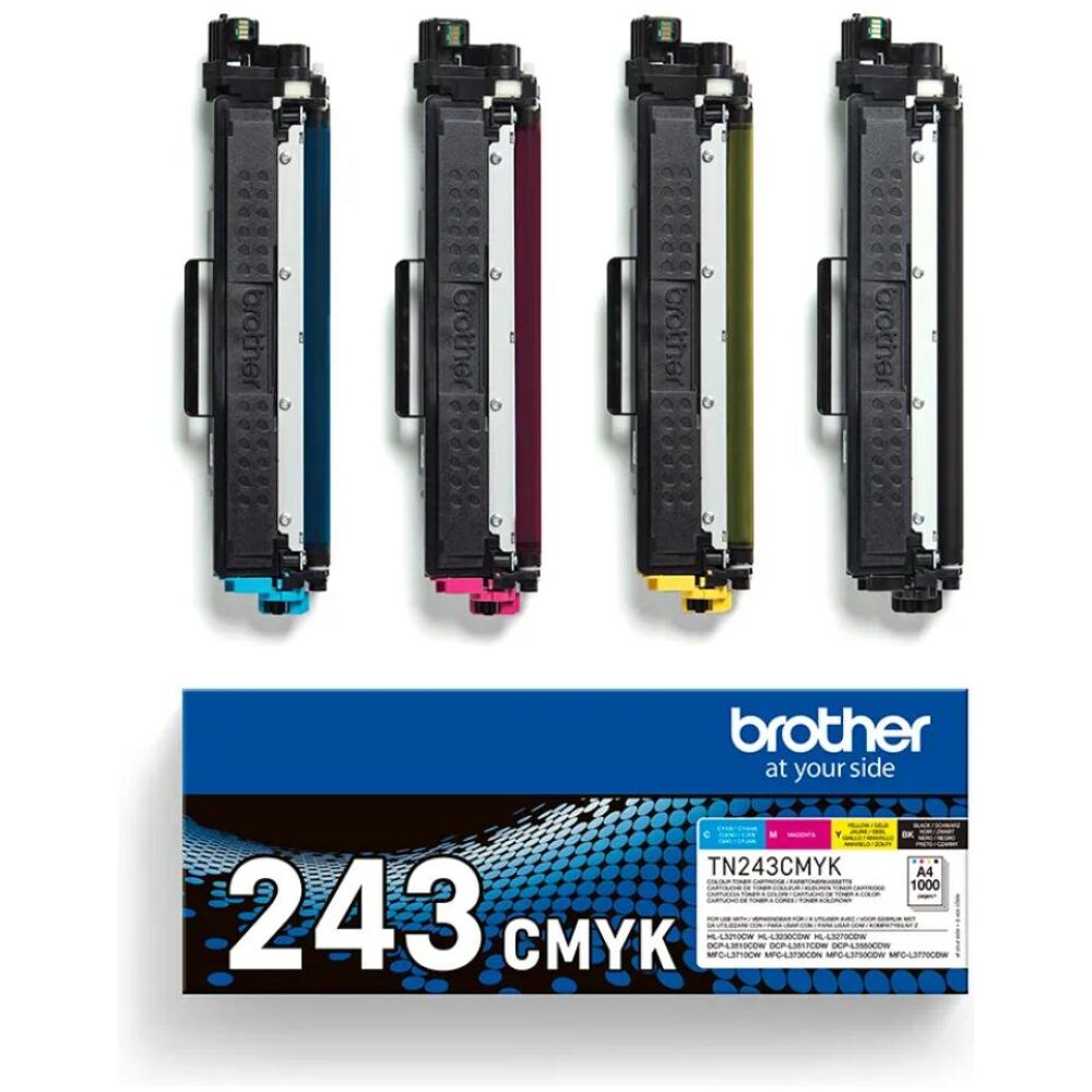 Brother Multipack Toner Laser Εκτυπωτή Μαύρο/Κίτρινο/Κυανό/Ματζέντα 4τμχ (TN243CMYK) (BROTN243CMYK)